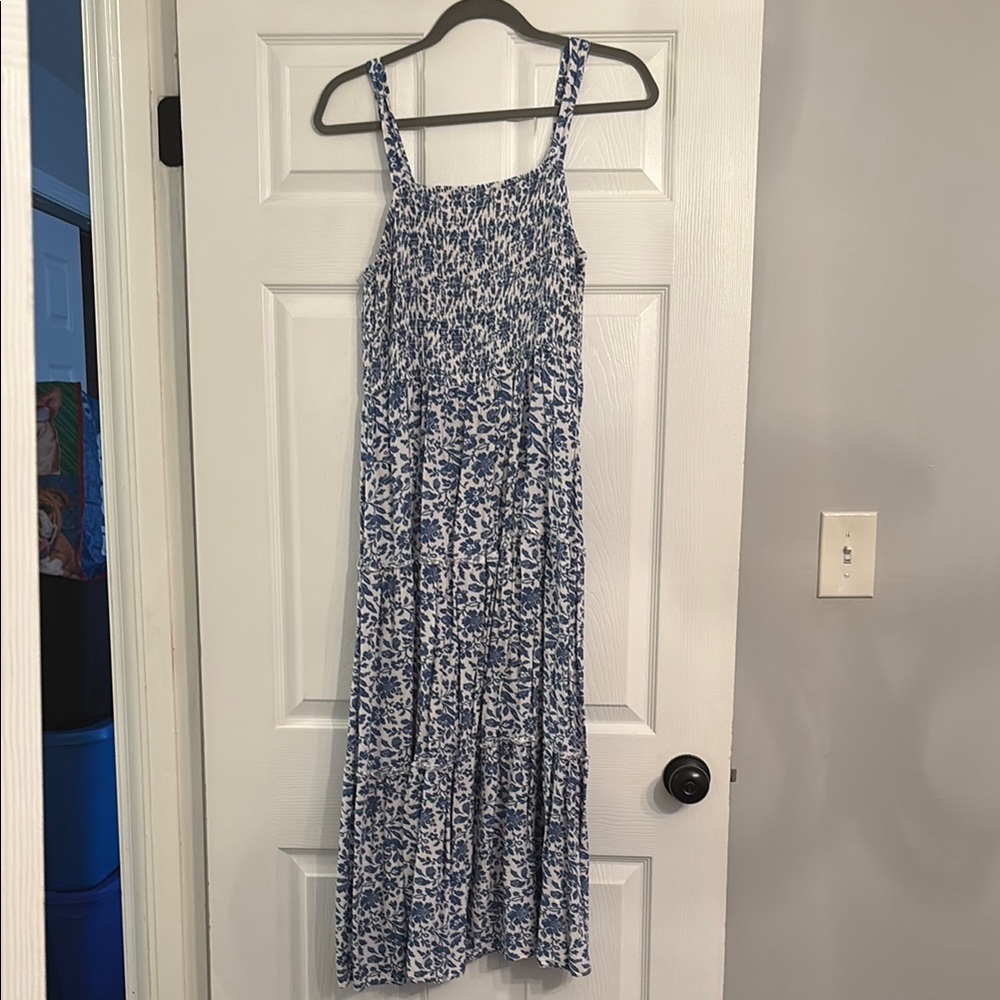 Blue Patterned Women's Dress